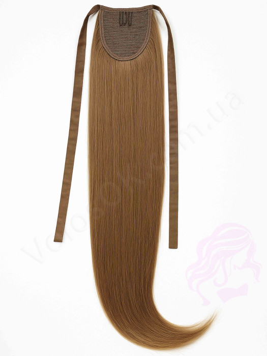 Накладний хвіст з натурального волосся, 50 см, 100г, русявий (№12)