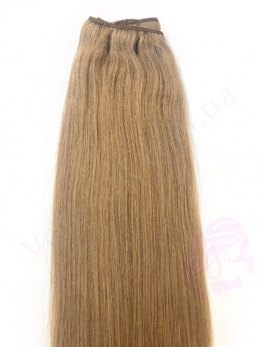 Волосы на трессах, 125 см ширина тресса,50 см длина, прямые, светло-русые (16)