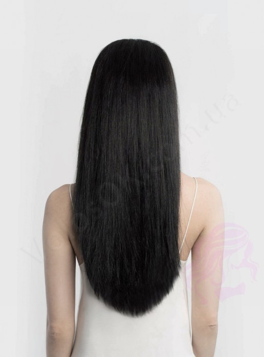 Волосы для горячего наращивания на капсулах, 65 см, прямые, 100 прядей, черные  (01)