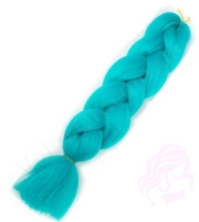 Канекалон кольоровий "Джамбо" 60 см, 100 грам, аквамарин Канекалон кольоровий "Джамбо" 60 см, 100 грам, аквамарин