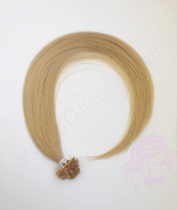 Волосы для горячего наращивания на капсулах, 65 см, прямые, 100 прядей, золотистый блонд  (24)