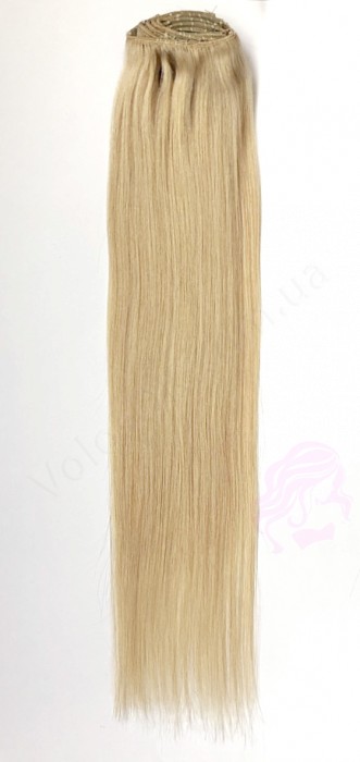 Натуральне волосся на заколках 50 см, 8 пасм, золотистий блонд (№24) Натуральне волосся на заколках 50 см, 8 пасм, золотистий блонд (№24)