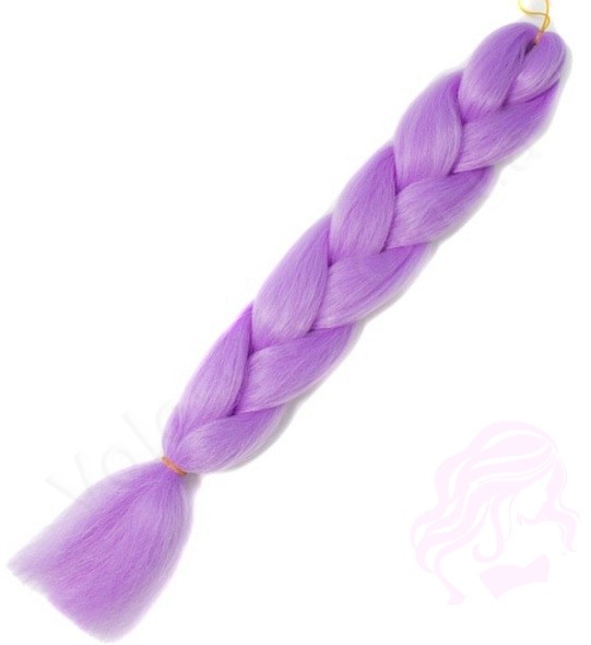 Канекалон цветной "Джамбо" 60 см, 100 грамм, светло-фиолетовый Канекалон цветной "Джамбо" 60 см, 100 грамм, светло-фиолетовый