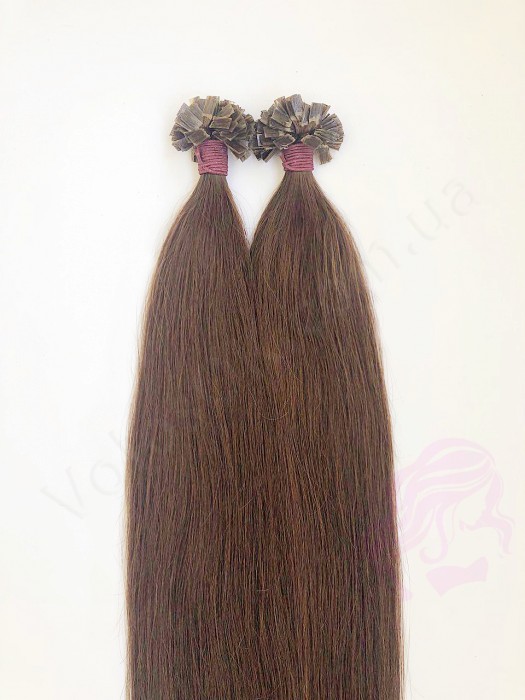 Волосы для горячего наращивания на капсулах, 65 см, прямые, 200 прядей, коричневые (04)