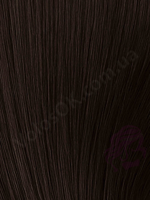 Натуральные волосы на заколках 50 см, 1 прядь, черно-коричневая (№1B)