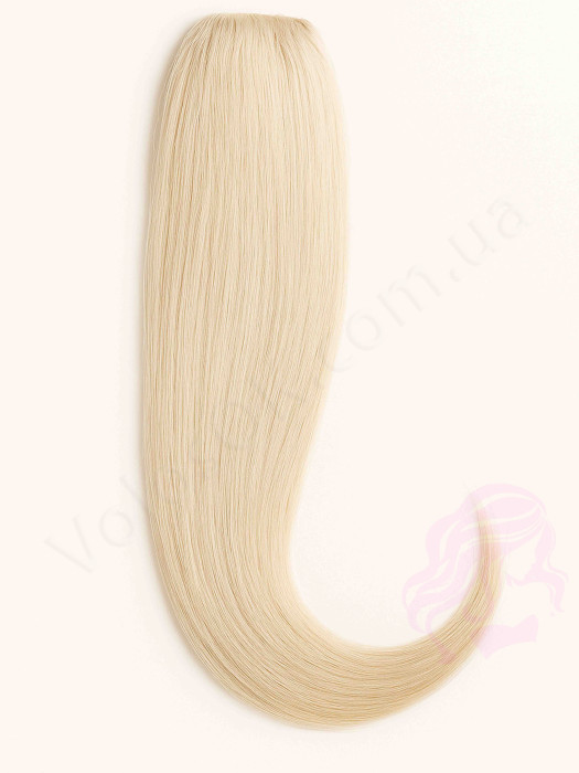 Накладний хвіст з натурального волосся, 50 см, 100г, супер блонд (№60) Накладний хвіст з натурального волосся, 50 см, 100г, супер блонд (№60)