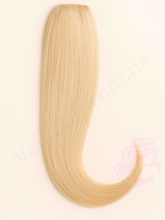 Накладний хвіст з натурального волосся, 50 см, 100г, золотистий блонд (№24)