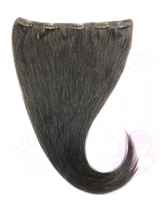 Затылочная прядь на заколках из натуральных волос, 1B