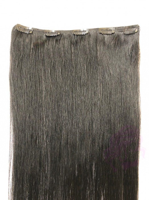 Затылочная прядь на заколках из натуральных волос, 1B