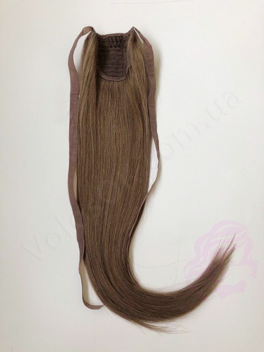 Накладний хвіст з натуральних волосся, 50 см, 100 г, світло-коричневий (№06) Накладний хвіст з натуральних волосся, 50 см, 100 г, світло-коричневий (№06)
