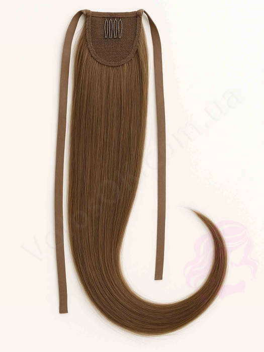 Накладний хвіст з натуральних волосся, 50 см, 100 г, світло-коричневий (№06) Накладний хвіст з натуральних волосся, 50 см, 100 г, світло-коричневий (№06)