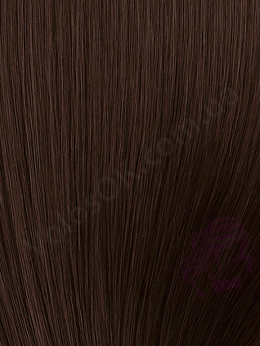 Натуральне волосся на заколках 50 см, 1 пасмо x 20 см, темно-коричневі (№02)