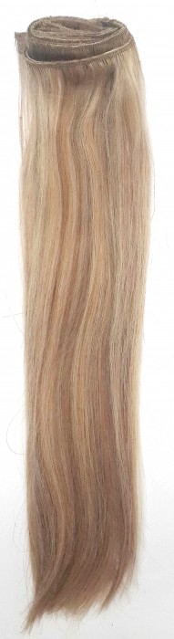 Натуральные волосы на заколках 38 см, 7 прядей, 70 грамм, русые с мелированием (№12/613) Натуральные волосы на заколках 38 см, 7 прядей, 70 грамм, русые с мелированием (№12/613)