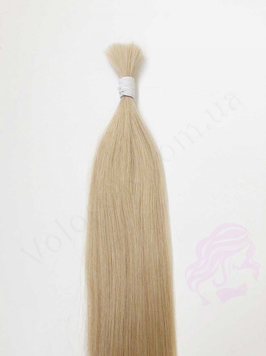 Волосся для нарощування в зрізі 60 см, 50 грам, супер блонд №60