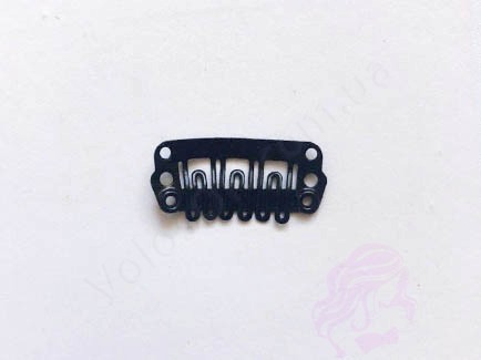 Клипса/заколка для накладных волос 24 мм, черная