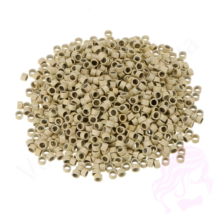 Мікрокільця для холодного нарощування алюмінієві, 1000 шт., Блонд (№613)