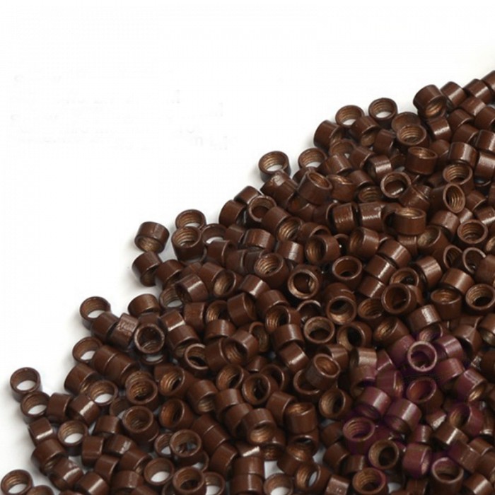 Мікрокільця для холодного нарощування алюмінієві, 1000 шт., Коричневі (№04)