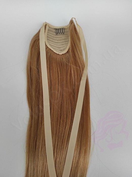 Накладний хвіст з натурального волосся, 50 см, 100г, темний блонд (№27) Накладний хвіст з натурального волосся, 50 см, 100г, темний блонд (№27)