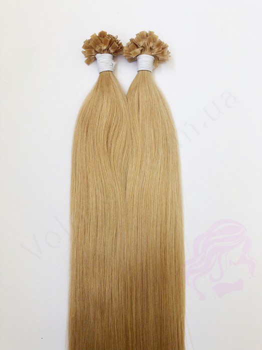 Волосся для гарячого нарощування на капсулах, 55 см, 200 пасм, темний блонд (№27)