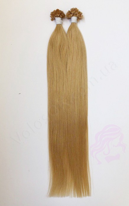 Волосся для гарячого нарощування на капсулах, 55 см, 200 пасм, темний блонд (№27)