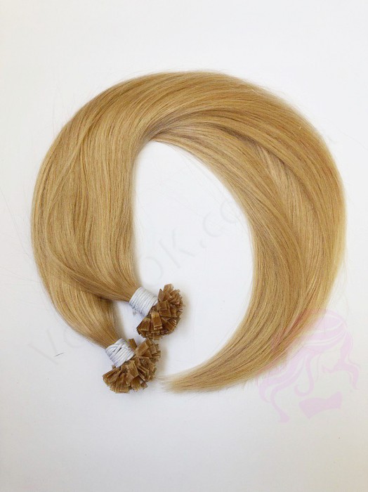Волосся для гарячого нарощування на капсулах, 55 см, 200 пасм, темний блонд (№27)