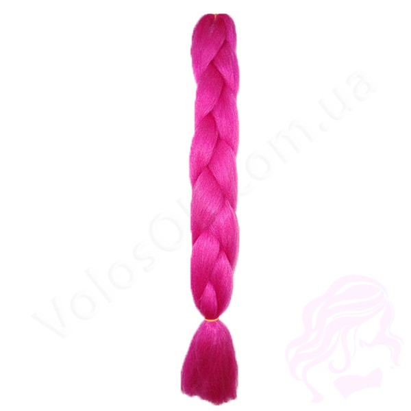 Канекалон кольоровий "Джамбо" 60 см, 100 грам,м, малиновий