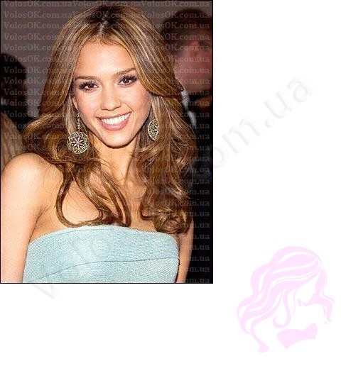 Натуральные волосы на заколках 60 см, 8 прядей, коричневые с мелированием (№04/27)