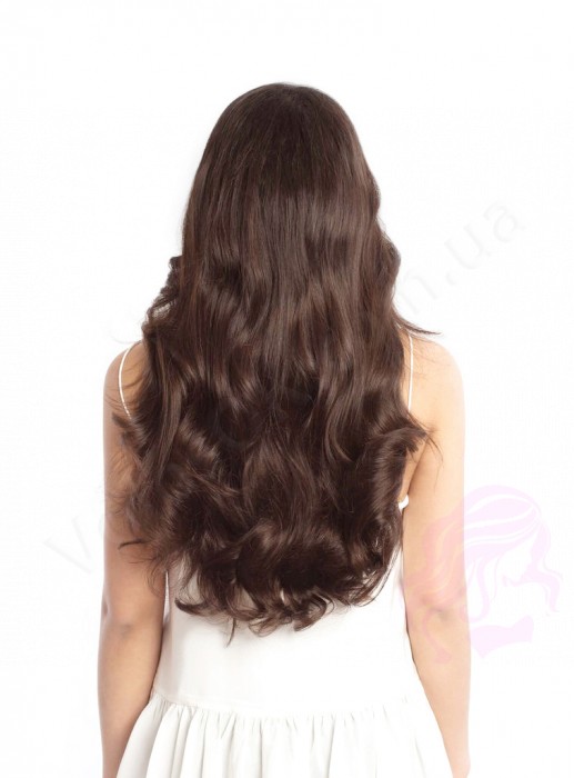 Волосся для гарячого нарощування на капсулах, 45 см, пряме, 100 пасм, темно-коричневе (02)