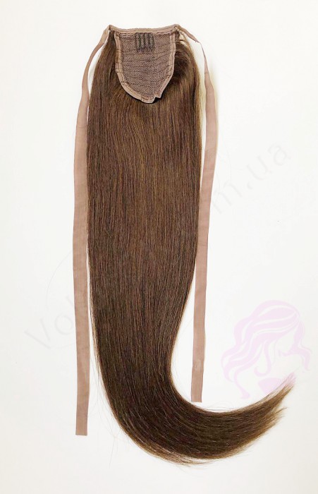 Шиньйон з натурального волосся, 50 см, 100г, коричневий (№04) Шиньйон з натурального волосся, 50 см, 100г, коричневий (№04)