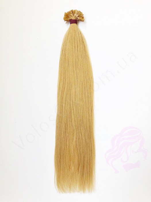 Волосы для горячего наращивания на капсулах, 45 см, прямые, 100 прядей, золотистый блонд (24)