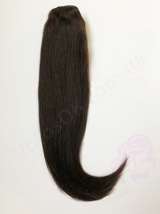 Накладний хвіст з натурального волосся, 50 см, 100г, чорно-коричневий (№1B) Накладний хвіст з натурального волосся, 50 см, 100г, чорно-коричневий (№1B)