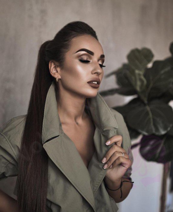 Накладний хвіст з натурального волосся, 50 см, 100г, чорно-коричневий (№1B) Накладний хвіст з натурального волосся, 50 см, 100г, чорно-коричневий (№1B)