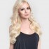 Натуральные волосы на заколках 38 см, 7 прядей, 100 грамм, супер блонд (№60)