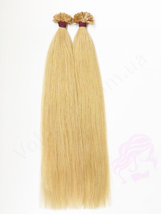 Волосы для горячего наращивания на капсулах, 45 см, прямые, 200 прядей, золотистый блонд (24)