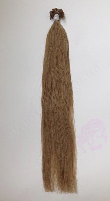 Волосся для гарячого нарощування на капсулах, 55 см, пряме, 100 пасм, русяве (12)