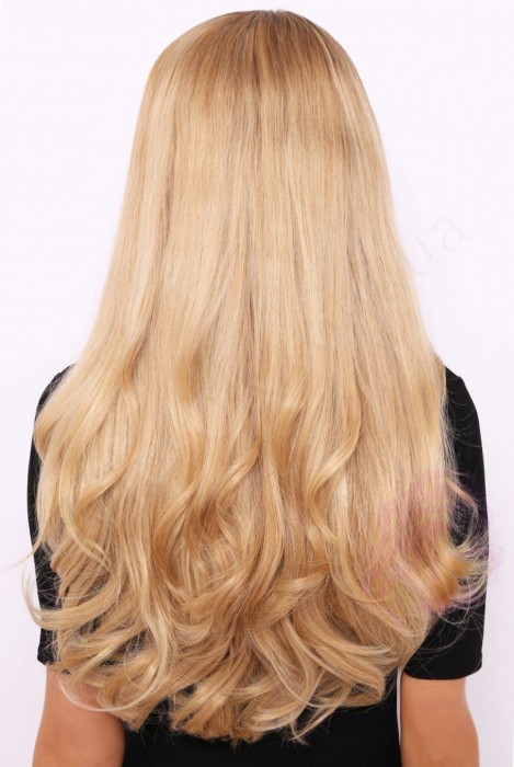 Волосся для гарячого нарощування на капсулах, 50 см, пряме, 100 пасом, золотистий блонд (24)