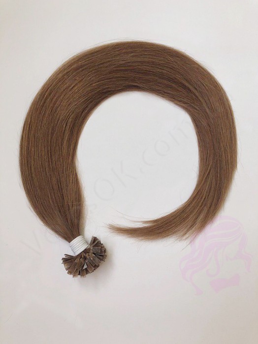 Волосся для гарячого нарощування на капсулах, 55 см, пряме, 100 пасм, коричневе (04)