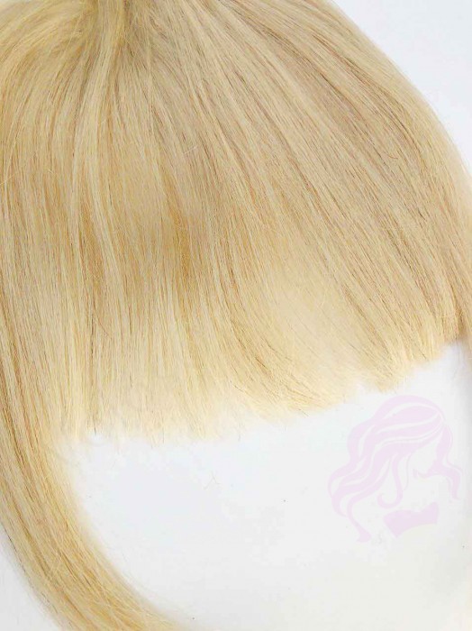 Накладня челка из натуральных волос, светлый блонд (№613) Накладня челка из натуральных волос, светлый блонд (№613)