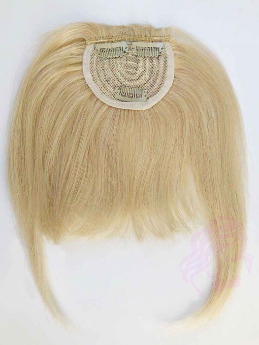 Накладня челка из натуральных волос, светлый блонд (№613) Накладня челка из натуральных волос, светлый блонд (№613)