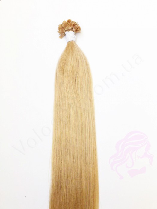 Волосы для горячего наращивания на капсулах, 55 см, прямые, 100 прядей, золотистый блонд  (24)