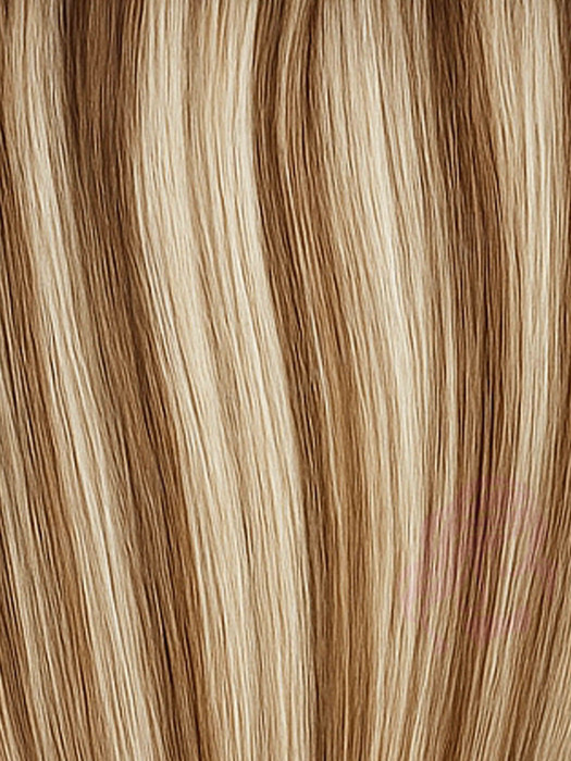 Натуральне волосся на заколках 50 см, 1 пасмо x 20 см, горіх з меліруванням (№08/613)