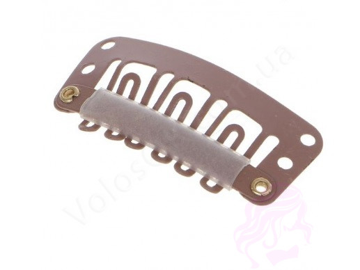 Кліпса/шпилька для накладного волосся 32 мм, світло-коричнева Кліпса/шпилька для накладного волосся 32 мм, світло-коричнева