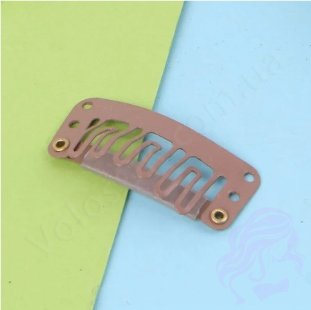 Кліпса/шпилька для накладного волосся 32 мм, світло-коричнева Кліпса/шпилька для накладного волосся 32 мм, світло-коричнева