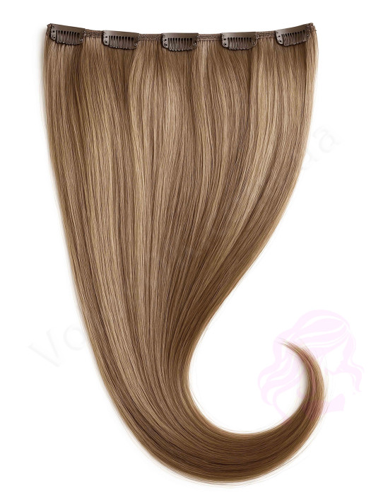 Натуральне волосся на заколках 50 см, 1 пасмо x 20 см, світло-русяве (№16)