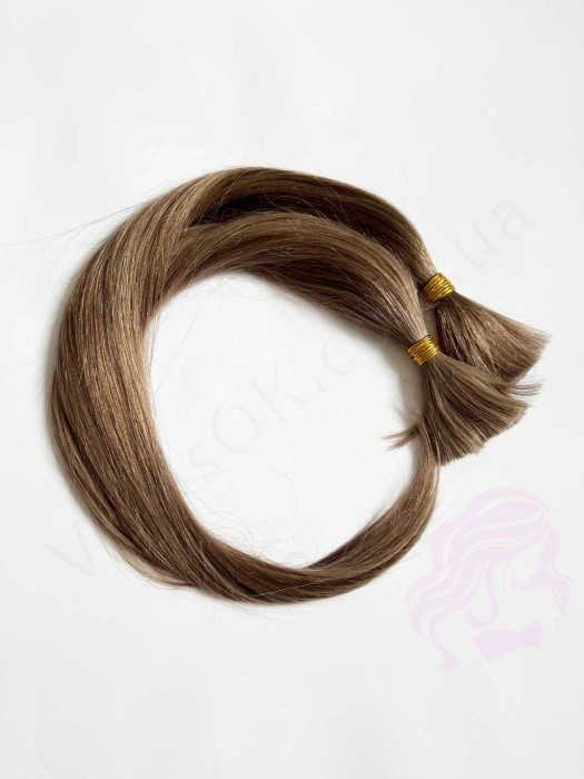 Волосы для наращивания в срезе 60 см, 100 грамм, орех №08