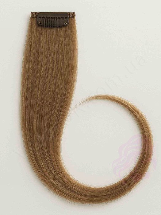 Натуральне волосся на заколках 50 см, 1 пасмо, русяве (№12)