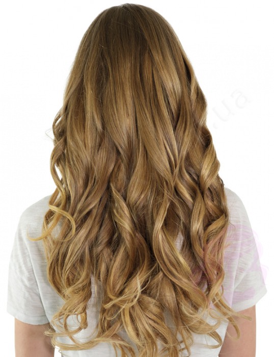 Натуральне волосся на заколках 50 см, 1 пасмо, світло-русяве (№16)