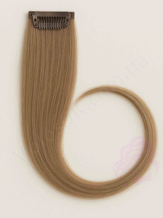 Натуральне волосся на заколках 50 см, 1 пасмо, світло-русяве (№16)