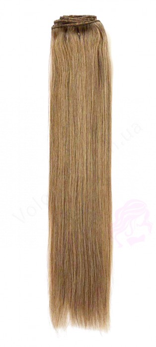 Натуральне волосся на заколках 60 см, 8 пасм, світло-русяве (№16) Натуральне волосся на заколках 60 см, 8 пасм, світло-русяве (№16)