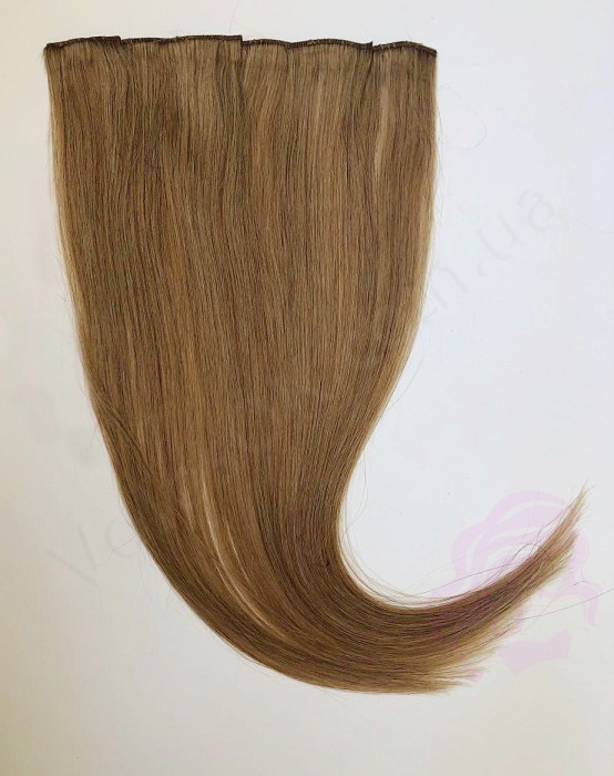 Натуральне волосся на заколках 50 см, 6 пасм, русяве (№12) Натуральне волосся на заколках 50 см, 6 пасм, русяве (№12)